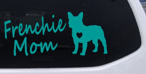 Frenchie Mom French Bulldog Heart Love Car or Truck Window Decal Sticker