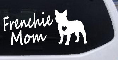 Frenchie Mom French Bulldog Heart Love Car or Truck Window Decal Sticker