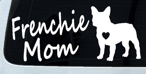 Frenchie Mom French Bulldog Heart Love Car or Truck Window Decal Sticker