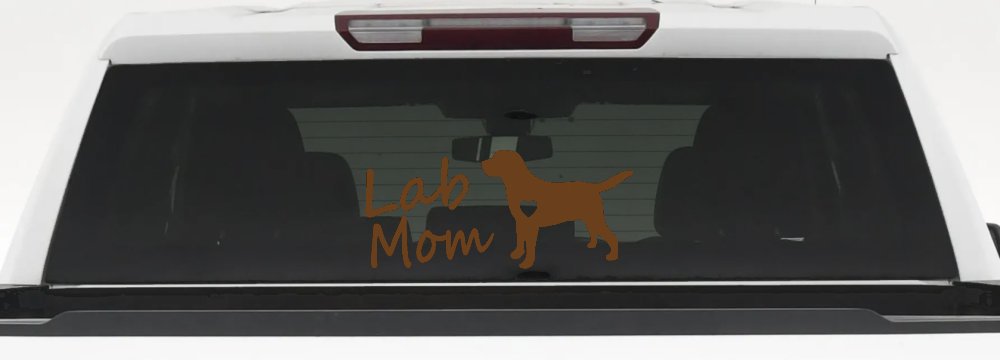 Lab Mom Labrador Retriever Dog Heart Love Car or Truck Window Vinyl Decal Sticker (Copper)