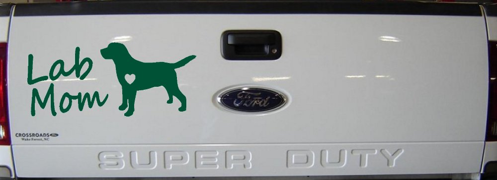 Lab Mom Labrador Retriever Dog Heart Love Car or Truck Window Decal Sticker