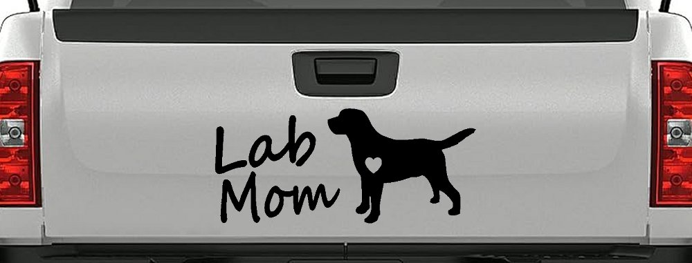 Lab Mom Labrador Retriever Dog Heart Love Car or Truck Window Decal Sticker