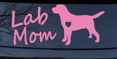 Lab Mom Labrador Retriever Dog Heart Love Car or Truck Window Decal Sticker