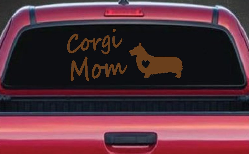 Corgi Mom Dog Love Heart Car or Truck Window Decal Sticker