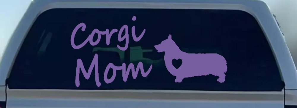 Corgi Mom Dog Love Heart Car or Truck Window Decal Sticker