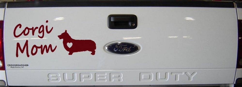 Corgi Mom Dog Love Heart Car or Truck Window Decal Sticker