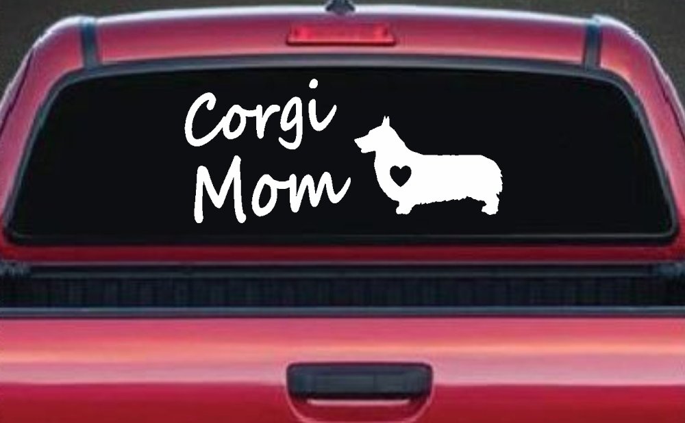 Corgi Mom Dog Love Heart Car or Truck Window Decal Sticker