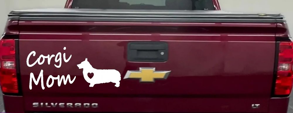 Corgi Mom Dog Love Heart Car or Truck Window Decal Sticker