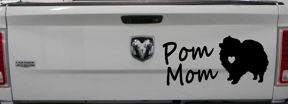 Pomeranian Pom Mom Dog  love heart Car or Truck Window Decal Sticker