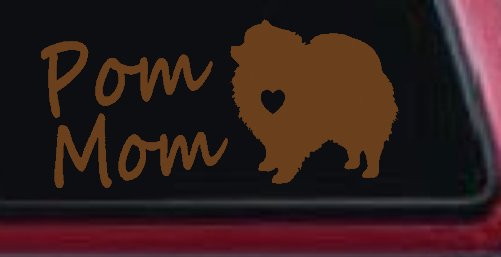 Pomeranian Pom Mom Dog  love heart Car or Truck Window Decal Sticker