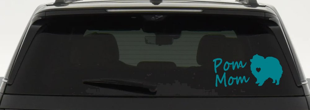 Pomeranian Pom Mom Dog  love heart Car or Truck Window Decal Sticker
