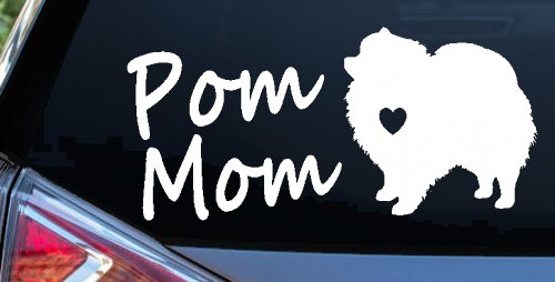 Pomeranian Pom Mom Dog  love heart Car or Truck Window Decal Sticker
