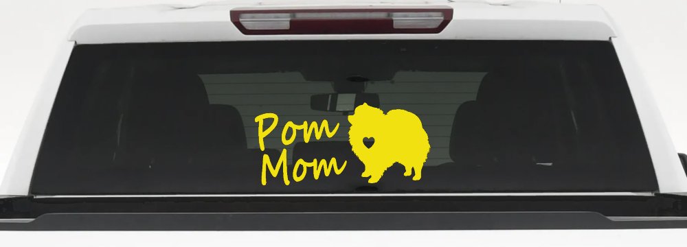 Pomeranian Pom Mom Dog  love heart Car or Truck Window Decal Sticker