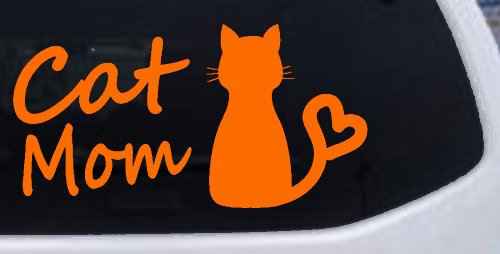 Cat Mom Love Heart Car or Truck Window Decal Sticker