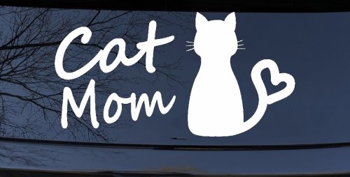 Cat Mom Love Heart Car or Truck Window Decal Sticker