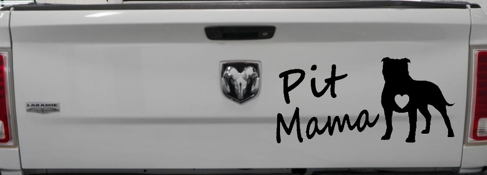 Pit Bull Mama Dog Love Heart Car or Truck Window Decal Sticker