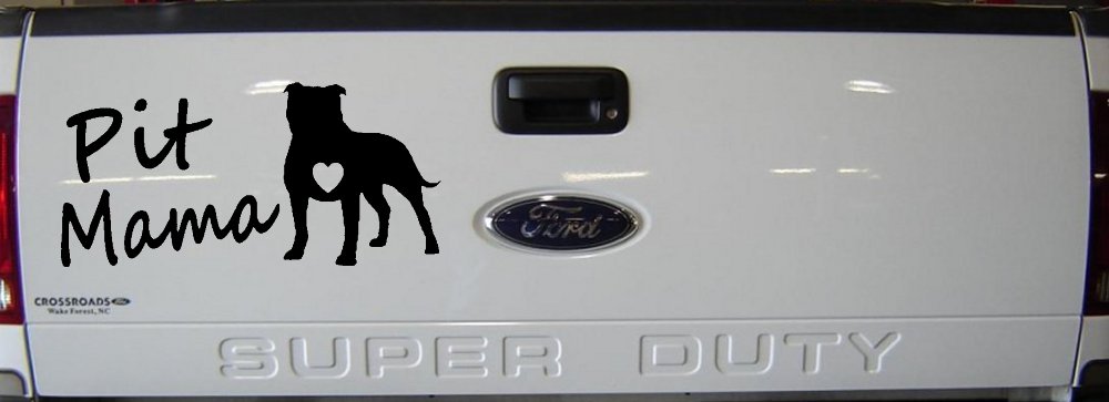 Pit Bull Mama Dog Love Heart Car or Truck Window Decal Sticker