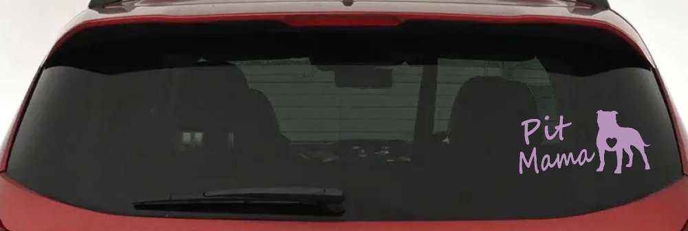 Pit Bull Mama Dog Love Heart Car or Truck Window Decal Sticker
