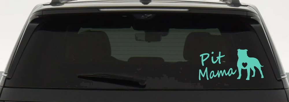 Pit Bull Mama Dog Love Heart Car or Truck Window Decal Sticker