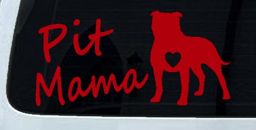 Pit Bull Mama Dog Love Heart Car or Truck Window Decal Sticker