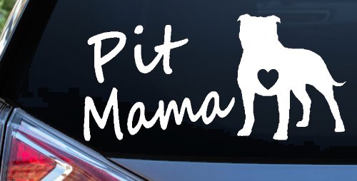 Pit Bull Mama Dog Love Heart Car or Truck Window Decal Sticker