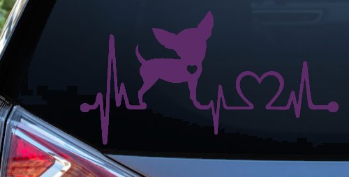 Chihuahua Love Heartbeat Monitor Car or Truck Window Decal Sticker