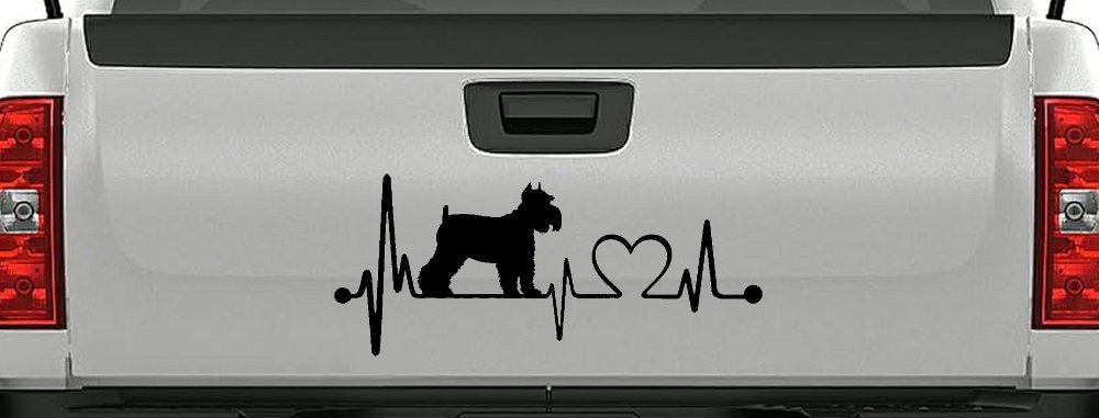Schnauzer Heartbeat Lifeline Dog Car or Truck Window Decal Sticker