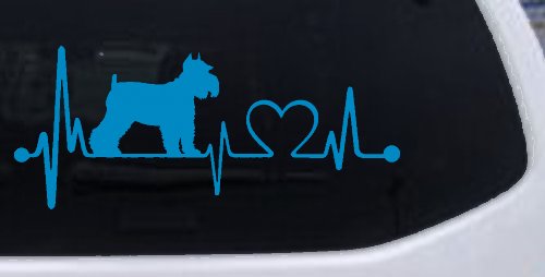 Schnauzer Heartbeat Lifeline Dog Car or Truck Window Decal Sticker