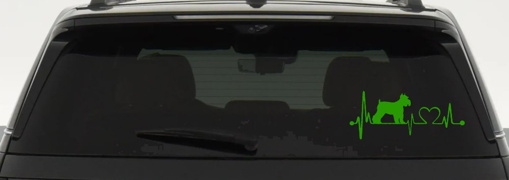 Schnauzer Heartbeat Lifeline Dog Car or Truck Window Decal Sticker