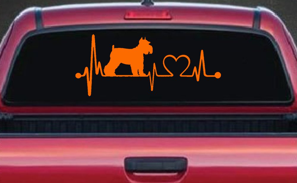 Schnauzer Heartbeat Lifeline Dog Car or Truck Window Decal Sticker
