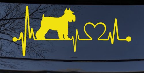 Schnauzer Heartbeat Lifeline Dog Car or Truck Window Decal Sticker
