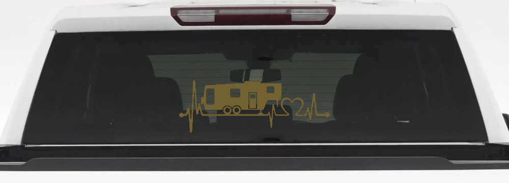 5th Fifth Wheel Camper Travel Trailer Heartbeat Lifeline Other Car or Truck Window Decal Sticker