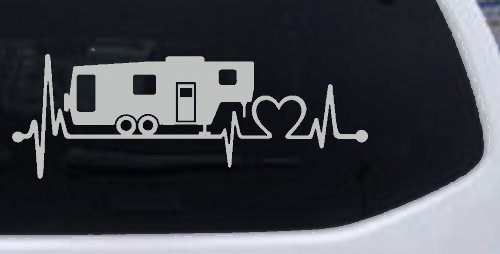 5th Fifth Wheel Camper Travel Trailer Heartbeat Lifeline Other Car or Truck Window Decal Sticker