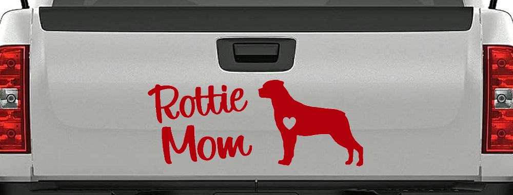 Rottie Mom Rottweiler Dog Car or Truck Window Decal Sticker