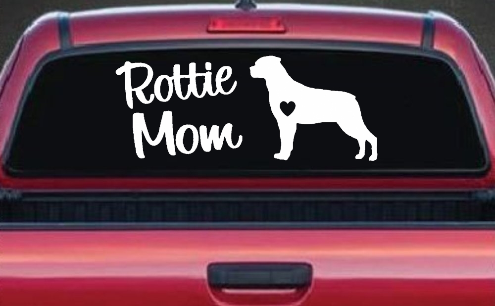 Rottie Mom Rottweiler Dog Car or Truck Window Decal Sticker