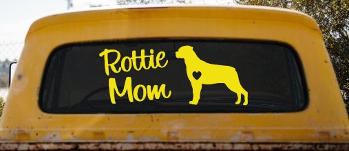 Rottie Mom Rottweiler Dog Car or Truck Window Decal Sticker