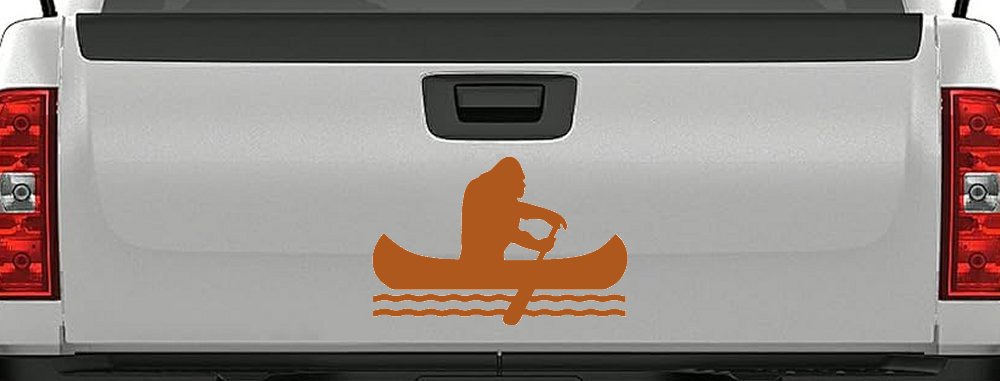 Bigfoot Sasquatch Canoe Funny Car or Truck Window Decal Sticker