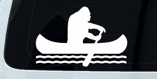 Bigfoot Sasquatch Canoe Funny Car or Truck Window Decal Sticker