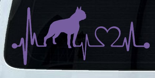 Boston Terrier Heartbeat Lifeline Monitor Dog Animals Car or Truck Window Decal Sticker