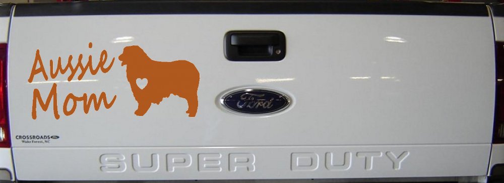 Australian Shepherd Aussie Mom Dog Car or Truck Window Decal Sticker (Nut Brown)