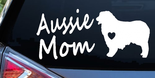 Australian Shepherd Aussie Mom Dog Car or Truck Window Decal Sticker