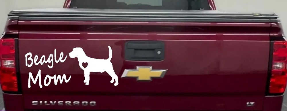 Beagle Mom Dog Car or Truck Window Decal Sticker