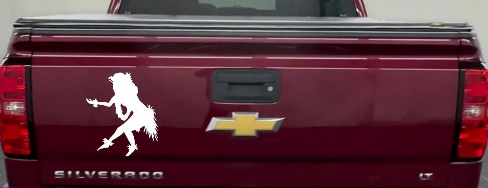 Hula Girl Dancing Car or Truck Window Decal Sticker