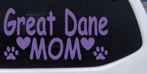 Great Dane Mom With Dog Paw Prints Car or Truck Window Decal Sticker