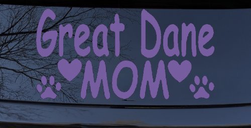 Great Dane Mom With Dog Paw Prints Car or Truck Window Decal Sticker