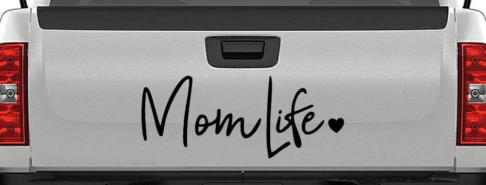 Mom Life with Heart Car or Truck Window Decal Sticker