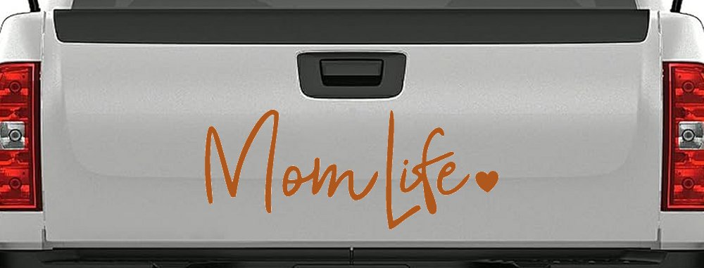 Mom Life with Heart Car or Truck Window Decal Sticker