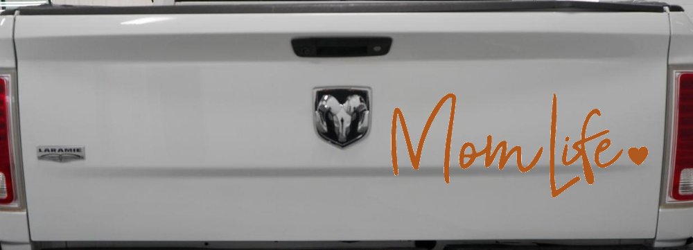 Mom Life with Heart Car or Truck Window Decal Sticker