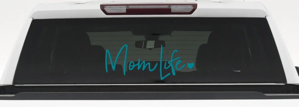 Mom Life with Heart Car or Truck Window Decal Sticker