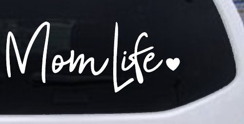 Mom Life with Heart Car or Truck Window Decal Sticker